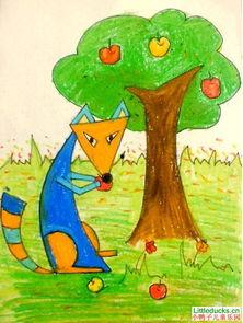 狐狸吃瓜绘画视频教程,轻松绘制可爱动物瓜果场景